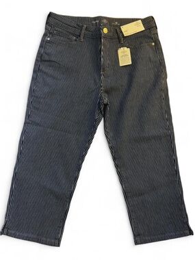 St. John's Bay Black with White Pinstripe Relaxed Jeans